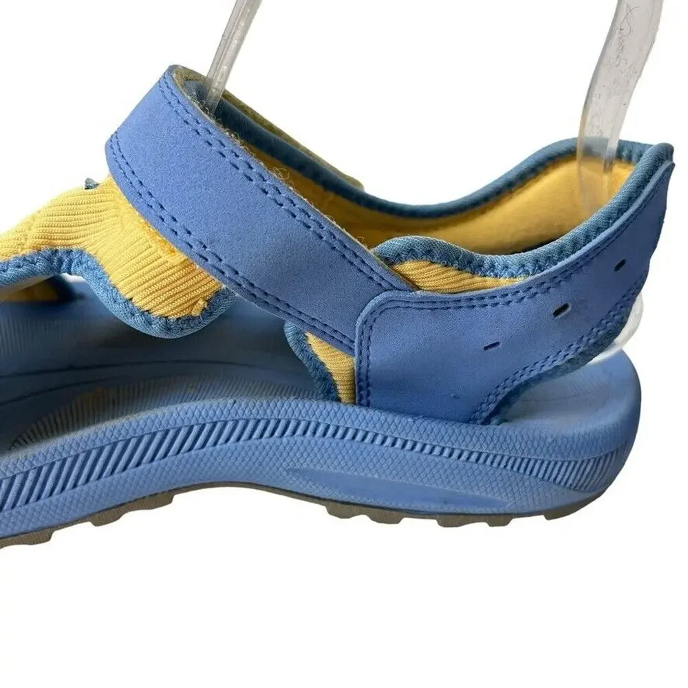 Teva Girls Kids Psyclone Blue & Yellow Sporty Ankle Strap Sandals Flats Shoes 6